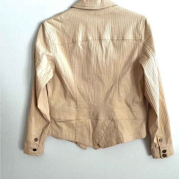 Coldwater Creek Jacket Blazer Women’s Size 10 Beige Button GUC - Picture 8 of 9